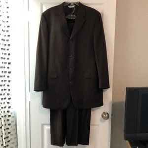 Versini brown striped men's suit